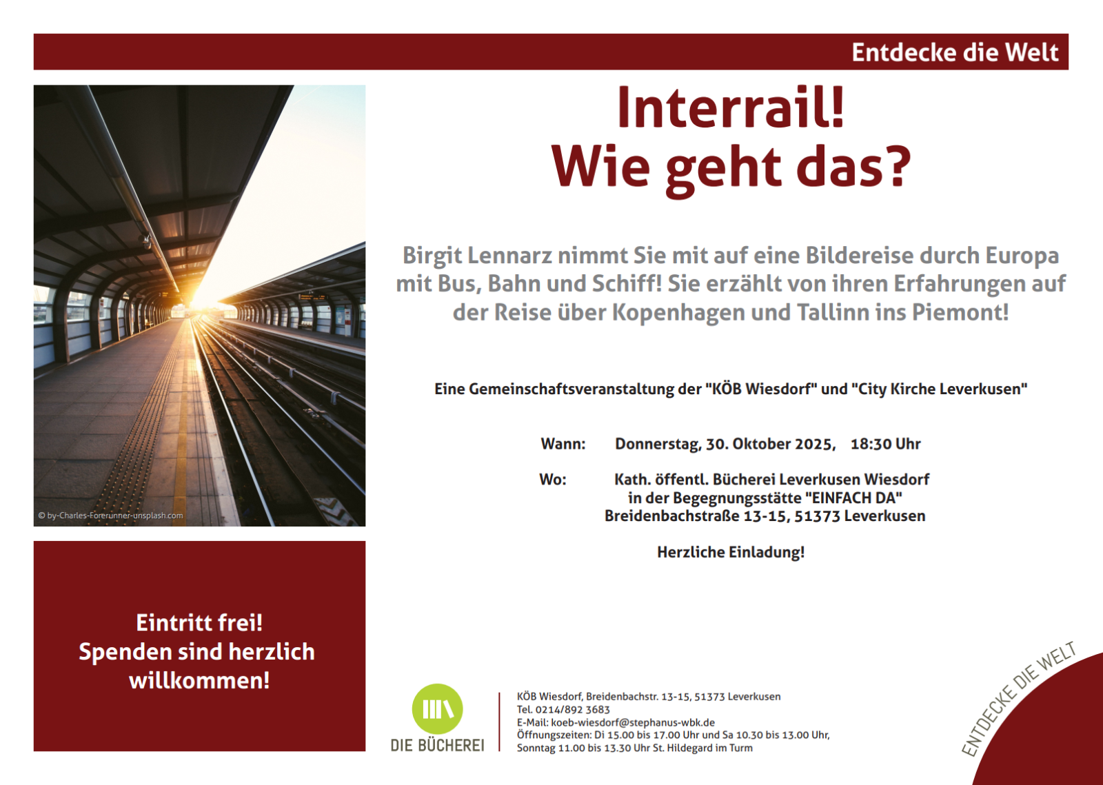 Vortrag über eine Interrailreise
